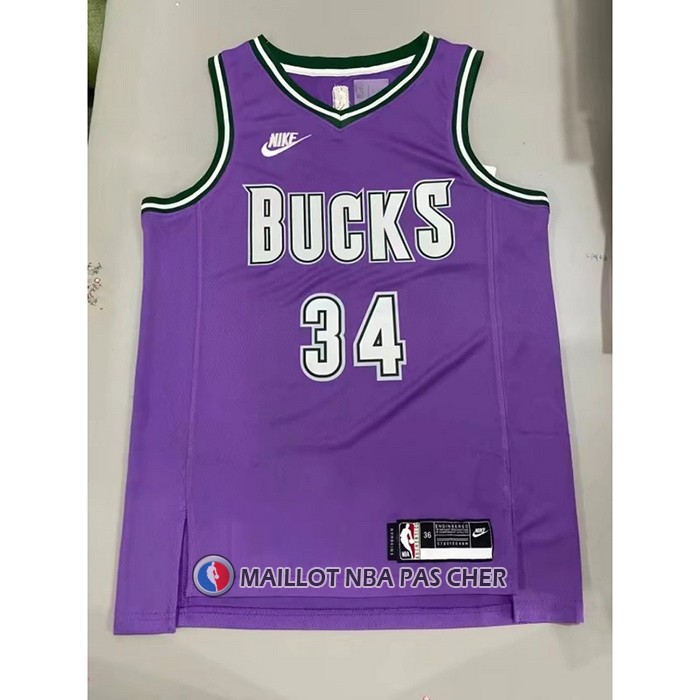 Maillot Milwaukee Bucks Giannis Antetokounmpo NO 34 Classic 2022-23 Volet